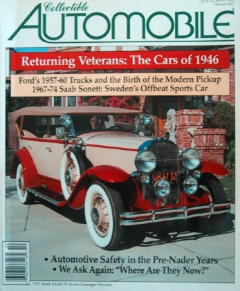 COLLECTIBLE AUTOMOBILE 2007 FEB - '46 AGAIN, SAAB SONETT, AUTO SAFETY HISTORY
